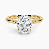 Anel Solitário com Moissanite Oval de 2cts Maeve